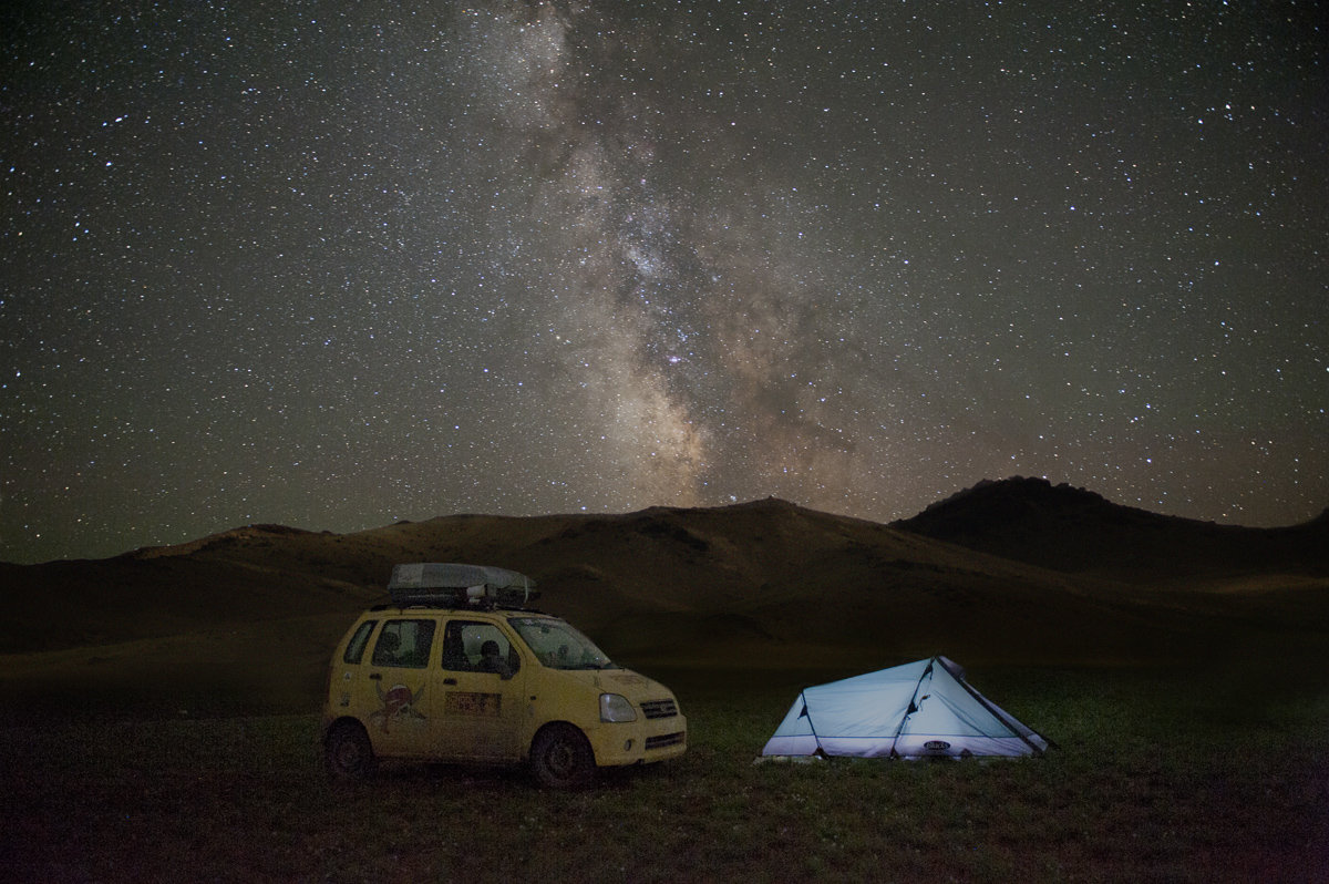 Mongol Rally Starry Night Sky Milky Way